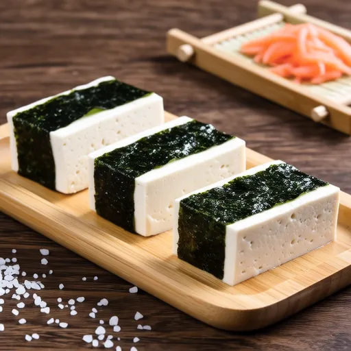 Salted Tofu with Wasabi Nori Wraps