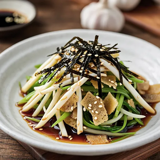 Bean Sprout and Chikuwa Seaweed Salad