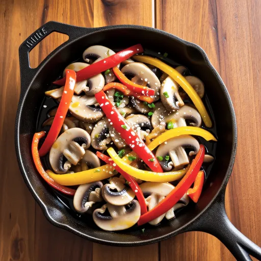 Bell Pepper and Enoki Butter Ponzu Sauté
