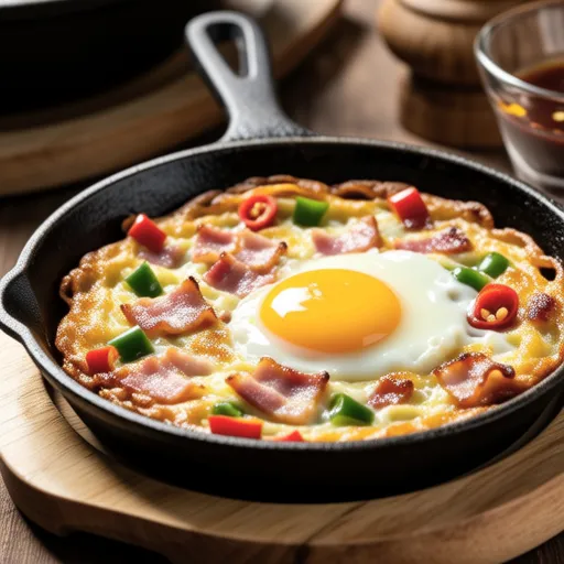 Green Chili Bacon Pancakes