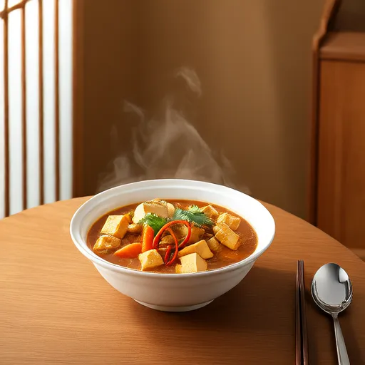 Curry vegano con tofu