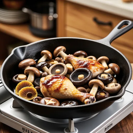 Chicken Thighs Stir-Fried with Mushrooms
