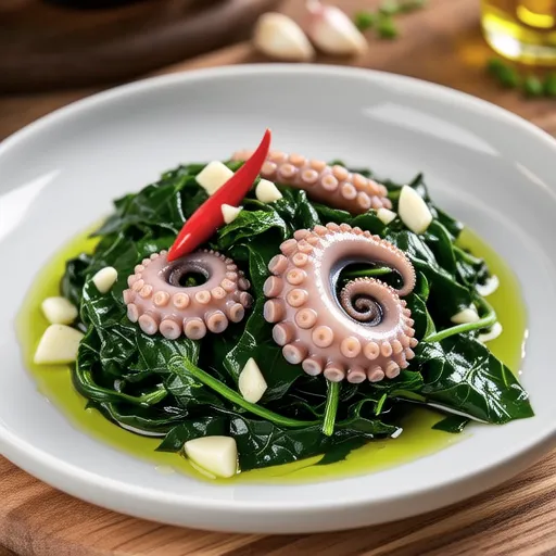 Chingensai and Octopus Ajillo