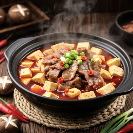 Thinly Sliced Pork Belly Soft Tofu Stew