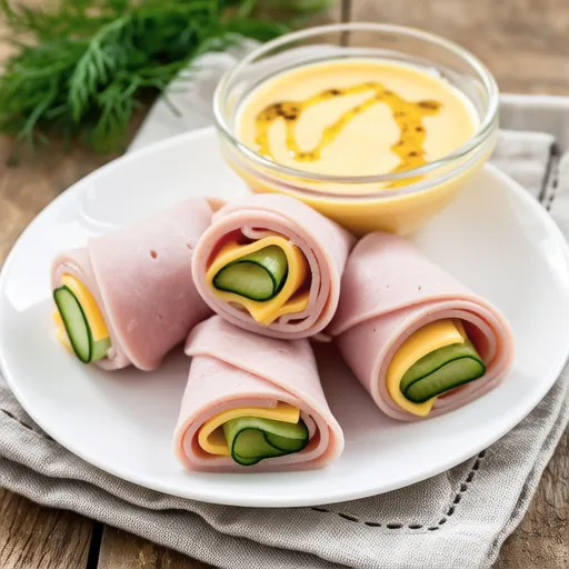 Ham, Cheese, and Cucumber Rolls