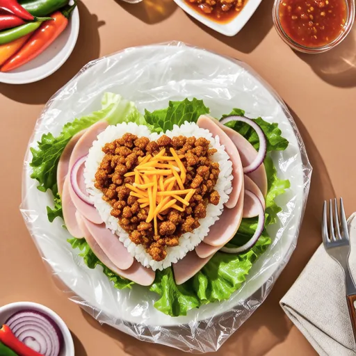 Taco Rice & Ham Wreath Salad