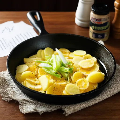 Омлет с луком и картофелем