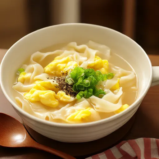 Zuppa di patate, uova e gnocchetti