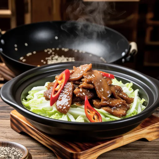 Smoked Duck Stir-fry with Cabbage