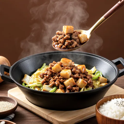 Cabbage Stir-fry Rice Bowl