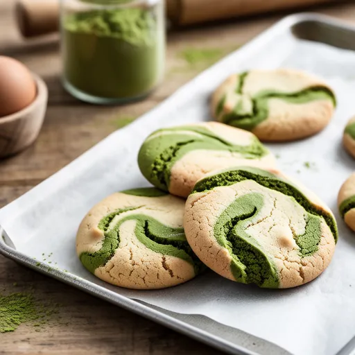 Green Tea Marble Sable Cookies