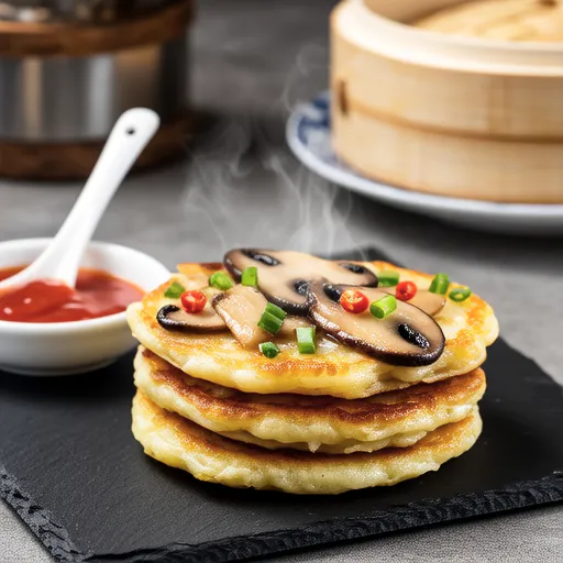 Enoki Mushroom Pancakes Recipe