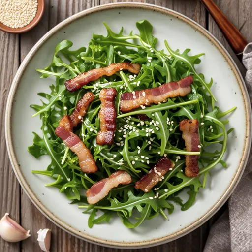 Arugula and Bacon Japanese-style Salad