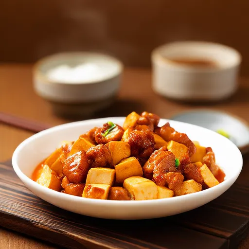Stir-fried Chicken Breast, Tofu, and Sweet Potato