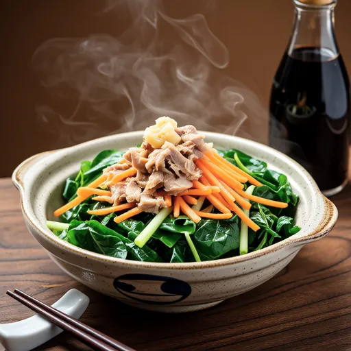 Komatsuna and Tuna Stirred Simmer