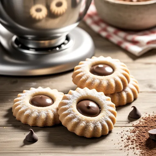 Chocolate Flower Cookies