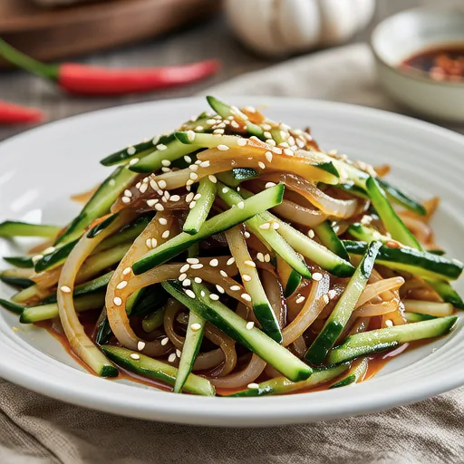 Cucumber and Konjac Kinpira