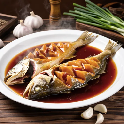 Soy Sauce Braised Flounder with Sweet Onion