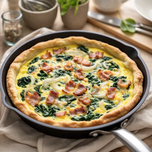 Easy Spinach Quiche in Tamagoyaki Pan