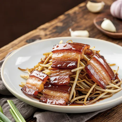 Savory Stir-fried Pork Belly with Bean Sprouts