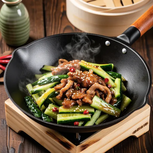 Special Stir-fried Cucumber with Pork (Diet-friendly)