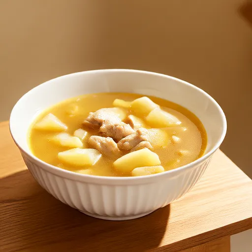 Creamy Soup with Chicken and Potatoes