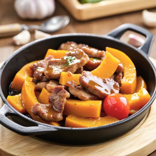 Pumpkin and Pork Butter Stir-fry