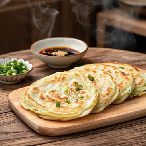 Simple Korean Napa Cabbage Pancakes with Dipping Sauce