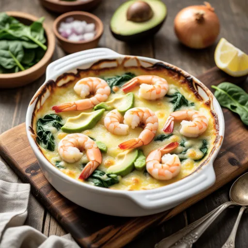 Shrimp and Avocado Gratin