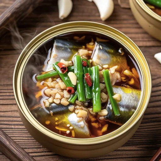 Chingensai and Mackerel Can Ajillo