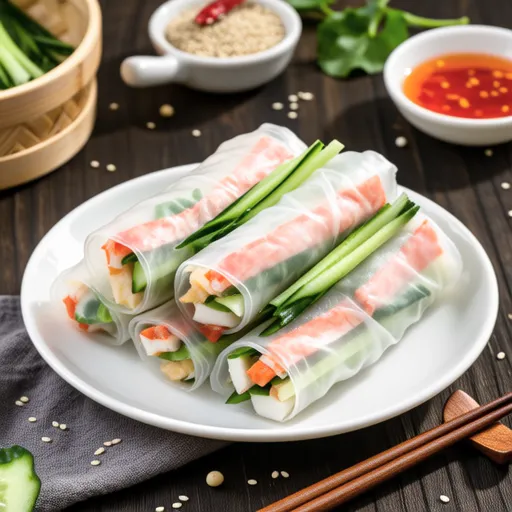Crab Stick Fresh Spring Rolls