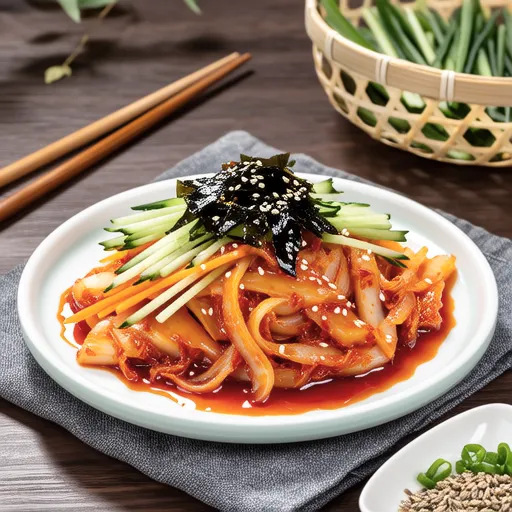 도토리묵 야채 샐러드