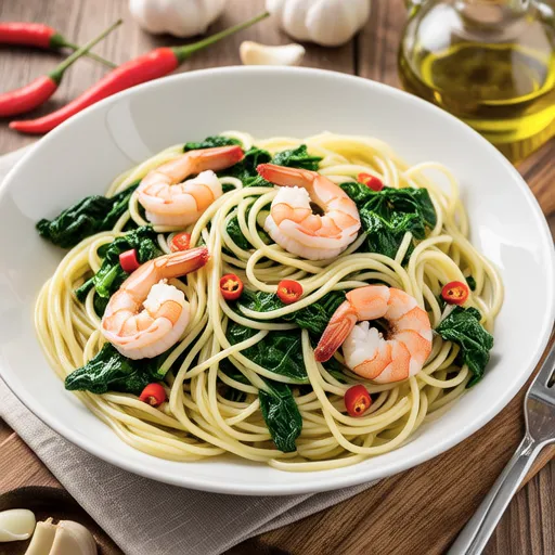 Spinach and Shrimp Pasta