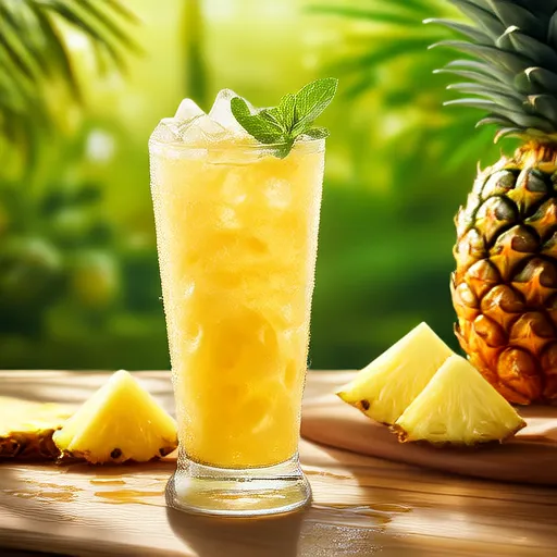 Pineapple Lemonade with Frozen Pineapple