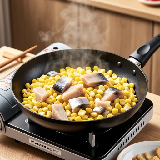 Young Corn and Canned Mackerel Salt Stir-fry