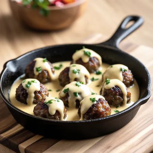 Meatballs in Mustard Cream Sauce