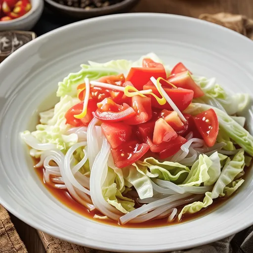Tomato and Napa Cabbage Glass Noodle Salad