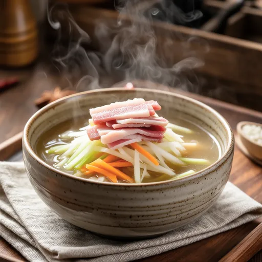 Shredded Daikon and Carrot Consomme Soup