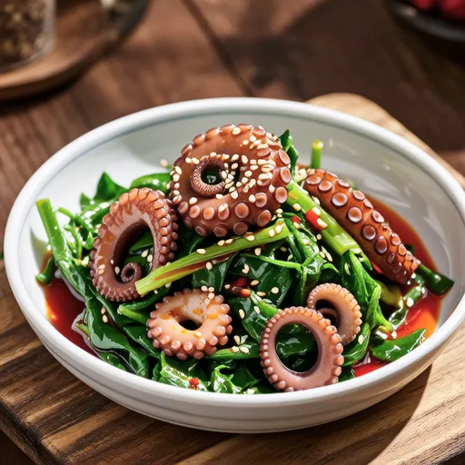 Spicy Octopus and Water Parsley Salad