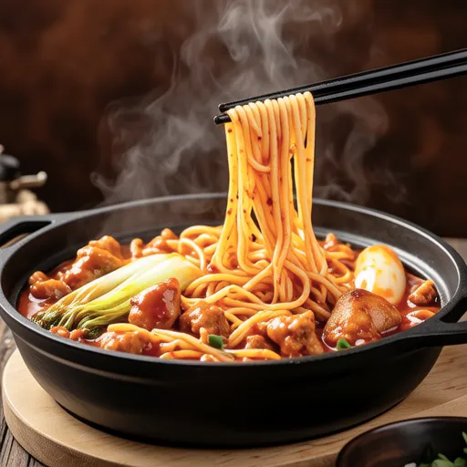 Cheese Dakgalbi Style Braised Udon