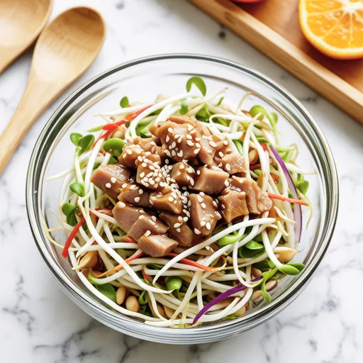 Bean Sprout and Radish Sprout Tuna Salad