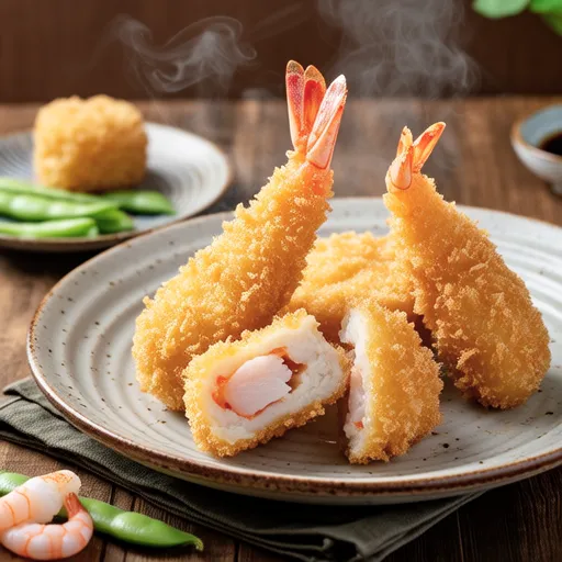 Soramame and Shrimp Patties