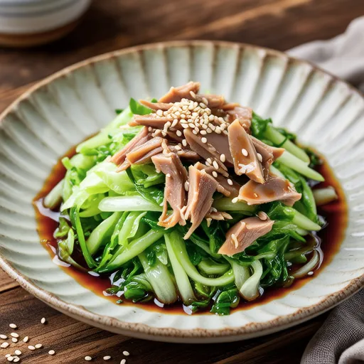 Cabbage and Tuna Sesame Vinegar Salad