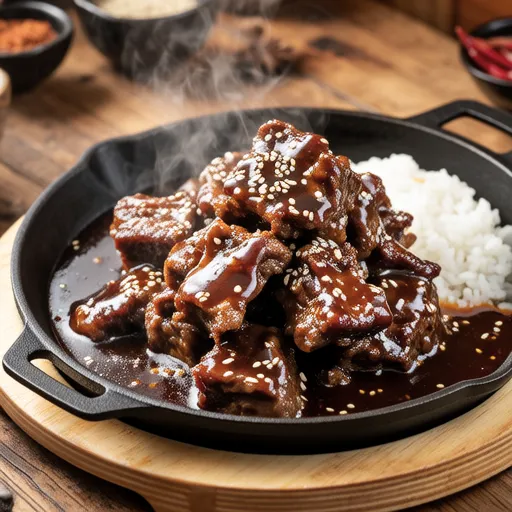 Beef Kalbi with Soy Sauce Marinade