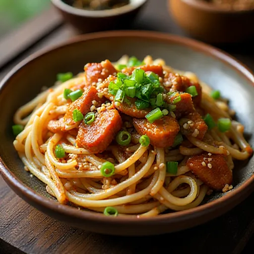 Sweet and Spicy Pork and Bean Sprout Stir-fry