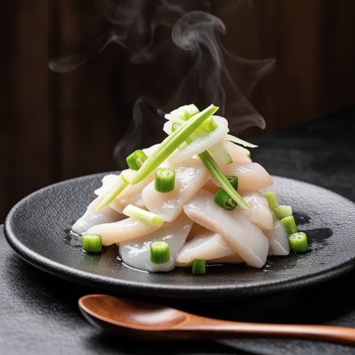 Scallops and Okra with Grated Daikon