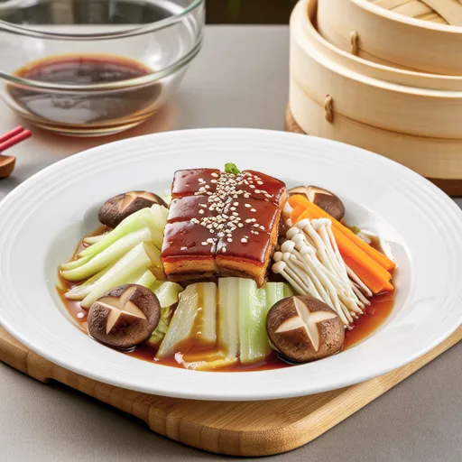 Pork and Classic Vegetables Microwave Steamed Dish