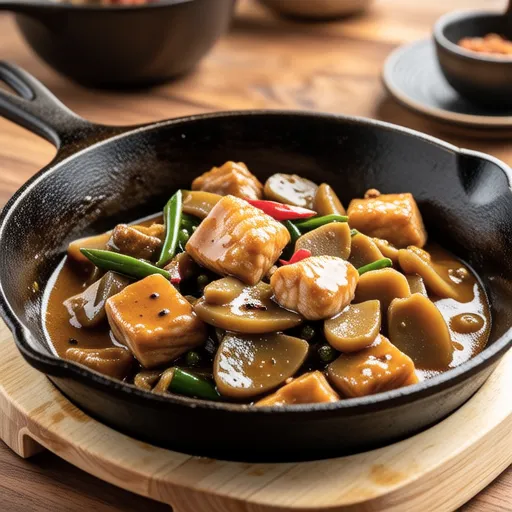 Gobō and Mackerel Curry Stir-fry