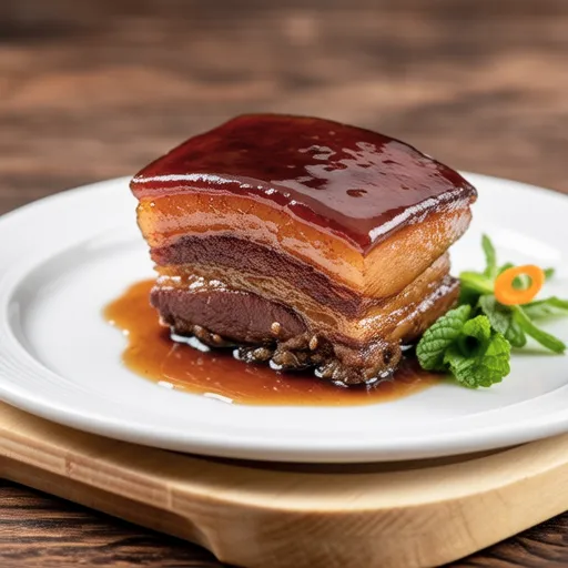 Tender Braised Pork Belly with Marmalade