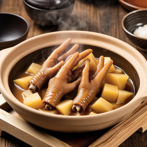 Simmered Taro and Chicken Wings